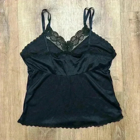 VINTAGE | Black Silk Camisole - Picture 2 of 3